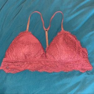 Pink XL Aerie Lace Bralette